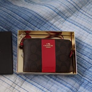 COACH wristlet Red NWT